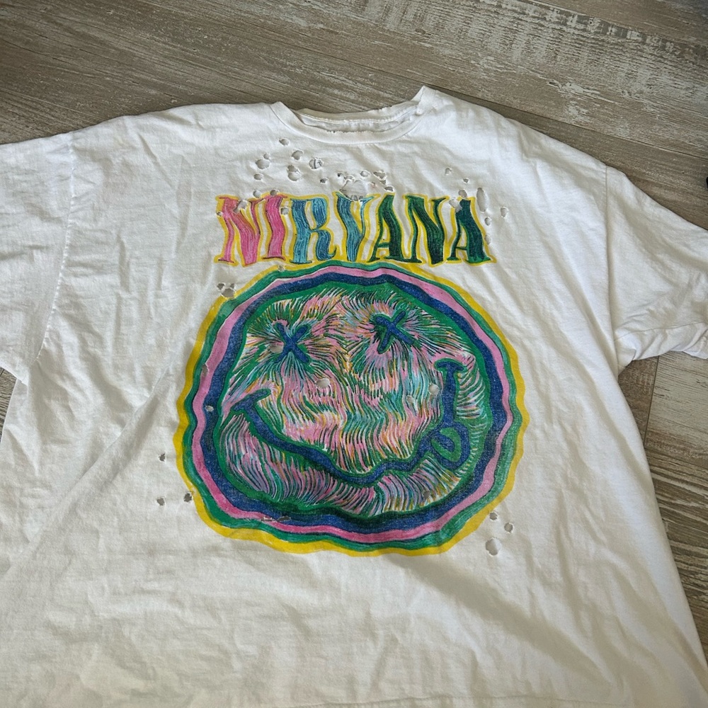 White Nirvana oversized tee